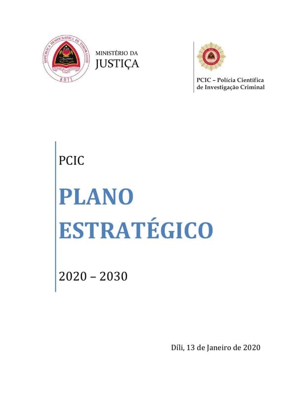 Plano Estratégico PCIC 2020-2030 cover